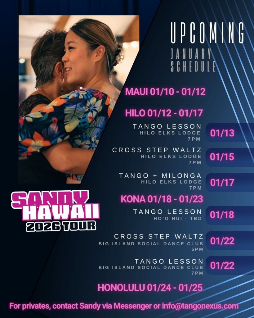 Sandy Ng January 2026 Big Island schedule